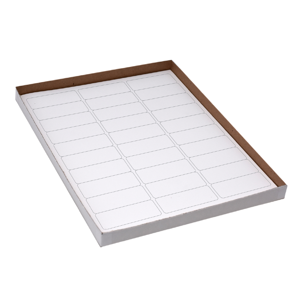 Globe Scientific Label Sheets, Cryo, 67x25mm, for Racks and Boxes, 20 Sheets, 30 Labels per Sheet, White Image